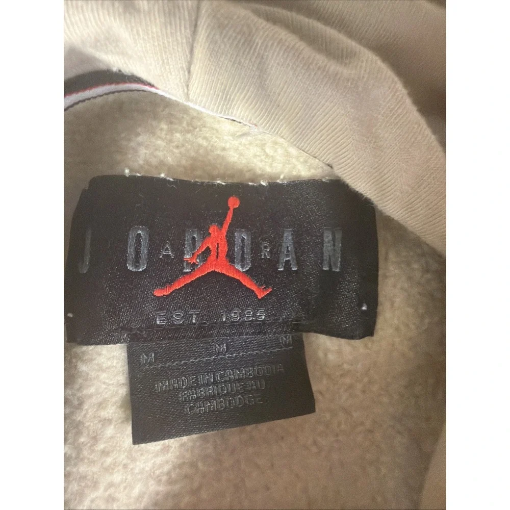Jordan Air Jordan Beige Jumpman All Over Print Hoodie Size M